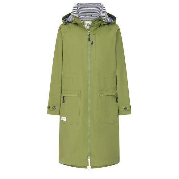 Lazy Jacks Womens/Ladies Long Length Snug Fit Waterproof Jacket / Green